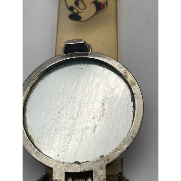 Vintage Disney Mickey Minnie Mouse Watch 27mm Flip Up Cover New Battery - Picture 6 of 16